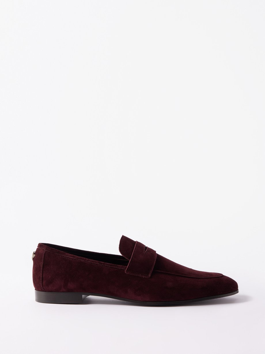 Bougeotte Flâneur suede penny loafers