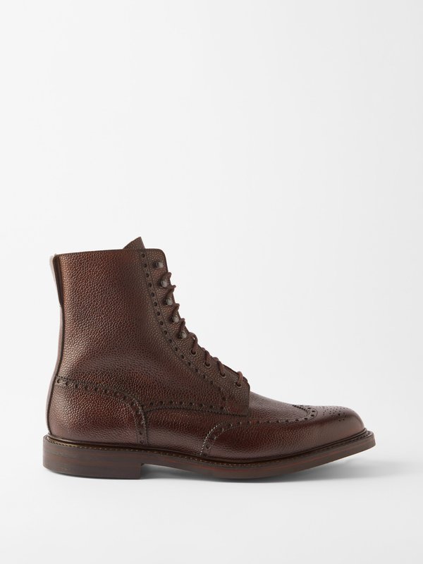 Crockett & Jones Islay pebbled-leather boots