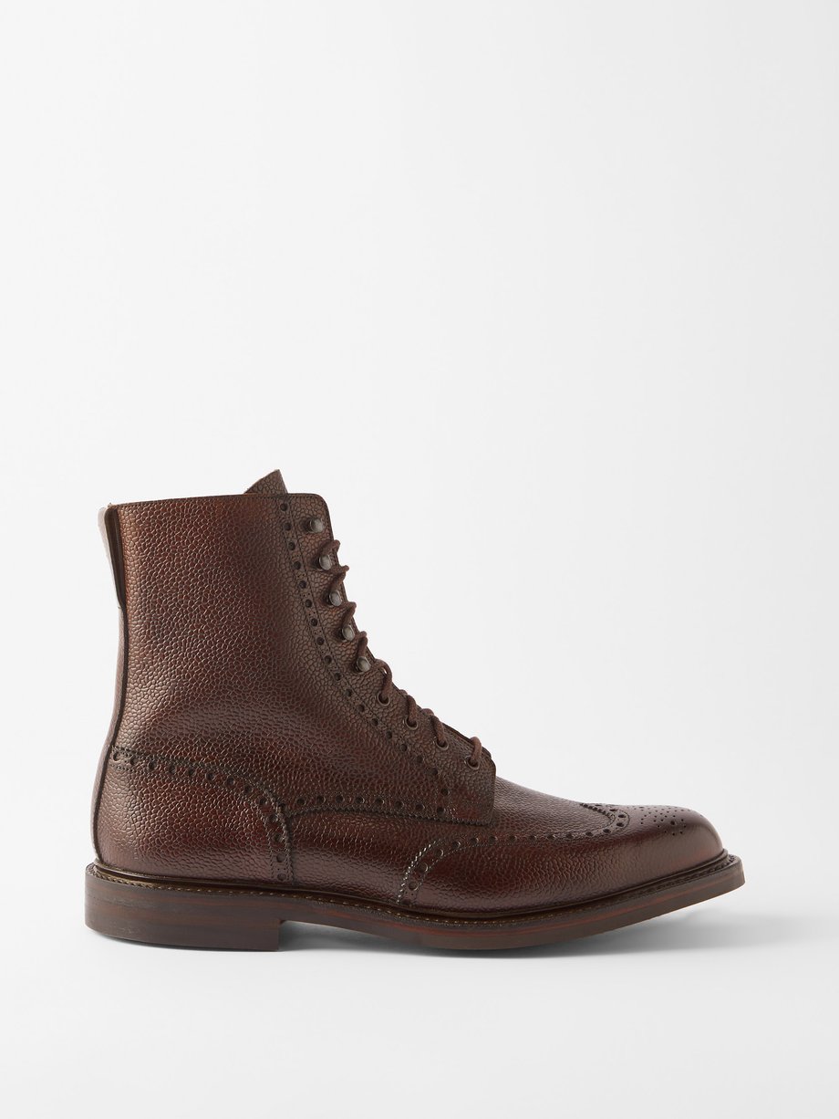 Crockett & Jones Islay pebbled-leather boots