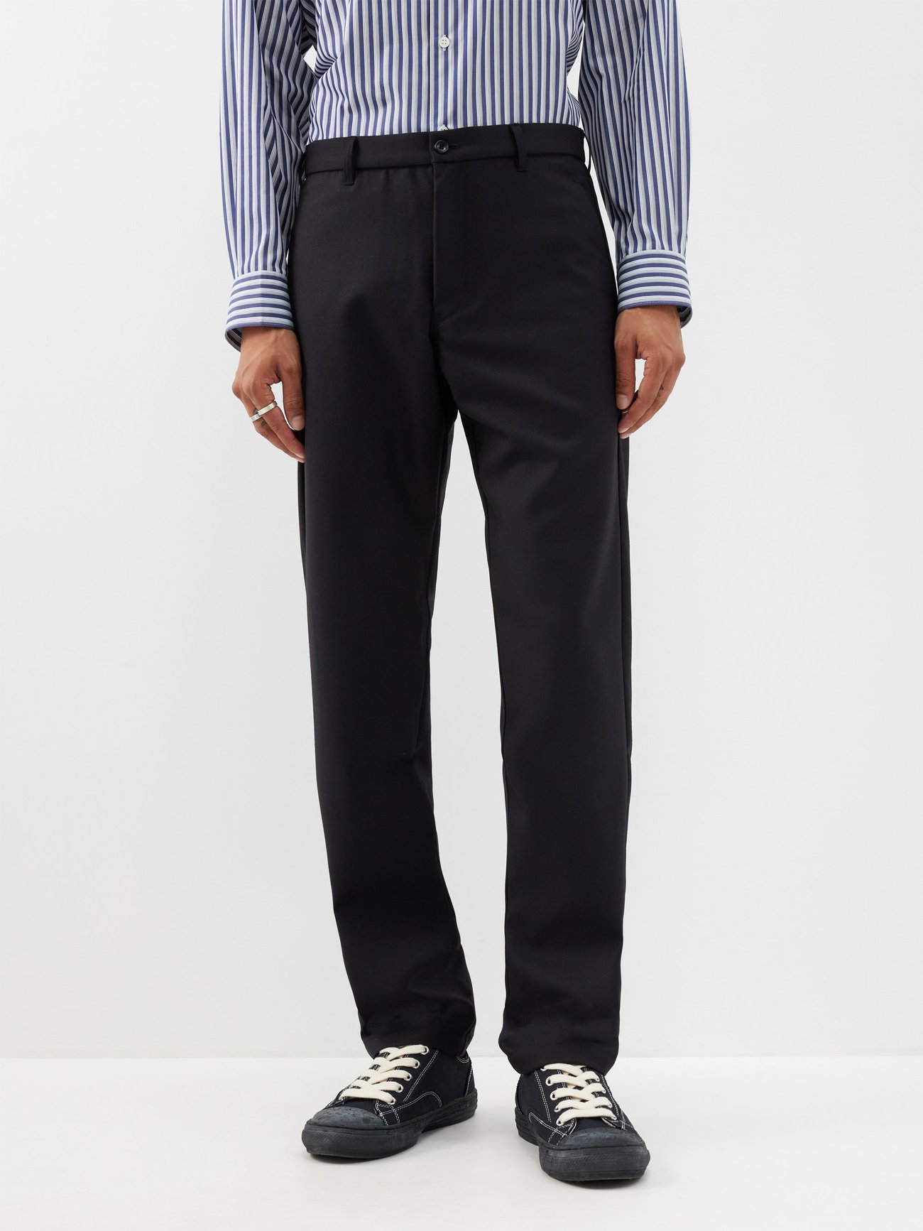 Black Wool straight-leg trousers | Comme Des Garçons Shirt