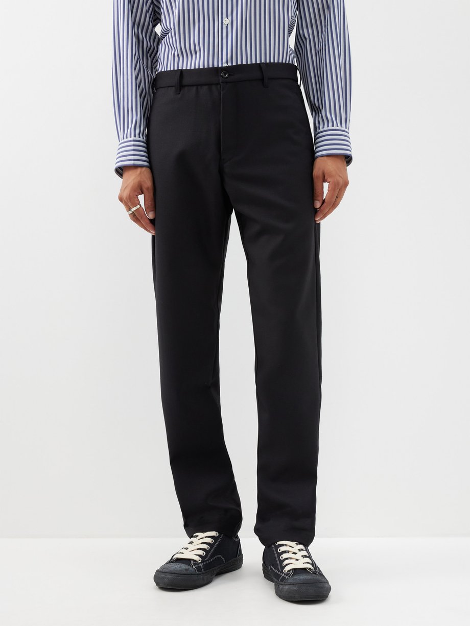 Black Wool straight-leg trousers | Comme Des Garçons Shirt