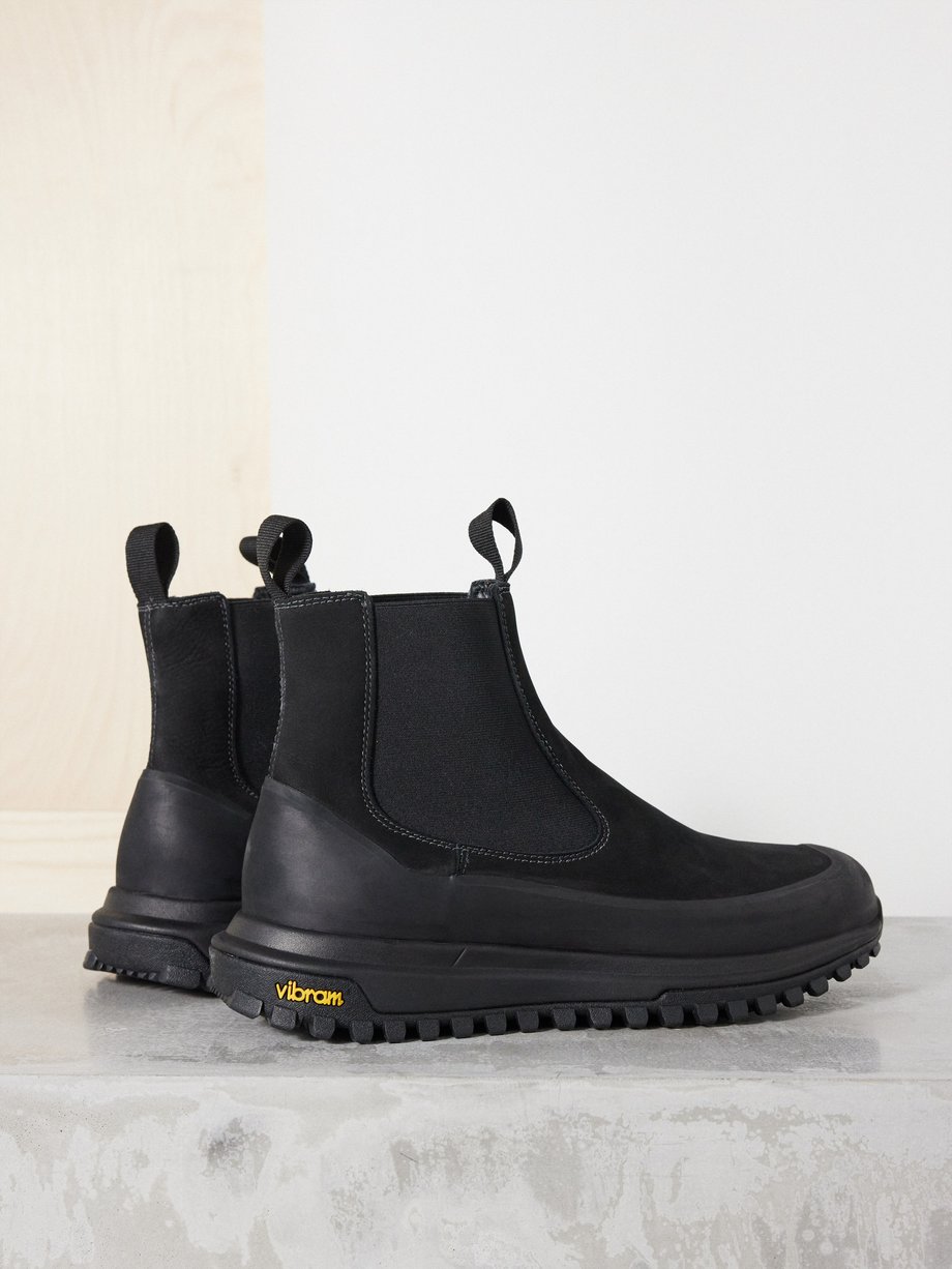 Black Ramon suede and rubber Chelsea boots | Diemme | MATCHES UK
