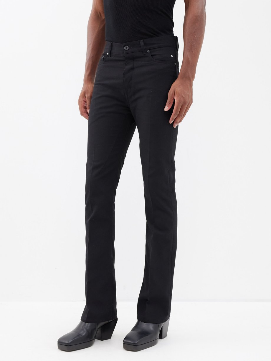 Black Jim twill slim-fit trousers | Rick Owens | MATCHES US