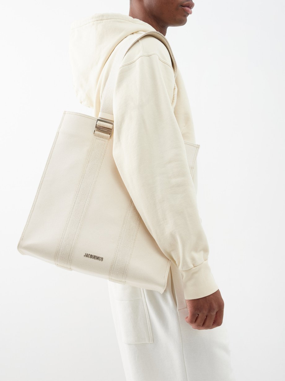 Neutral Cuerda cotton-canvas tote bag | Jacquemus | MATCHES UK