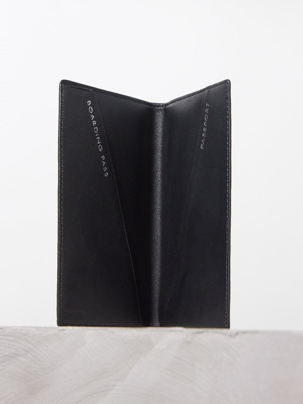 Smythson Ludlow grained-leather passport cover