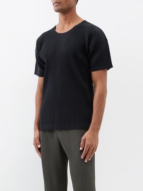 Homme Plissé Issey Miyake T-shirt en tissu technique plissé