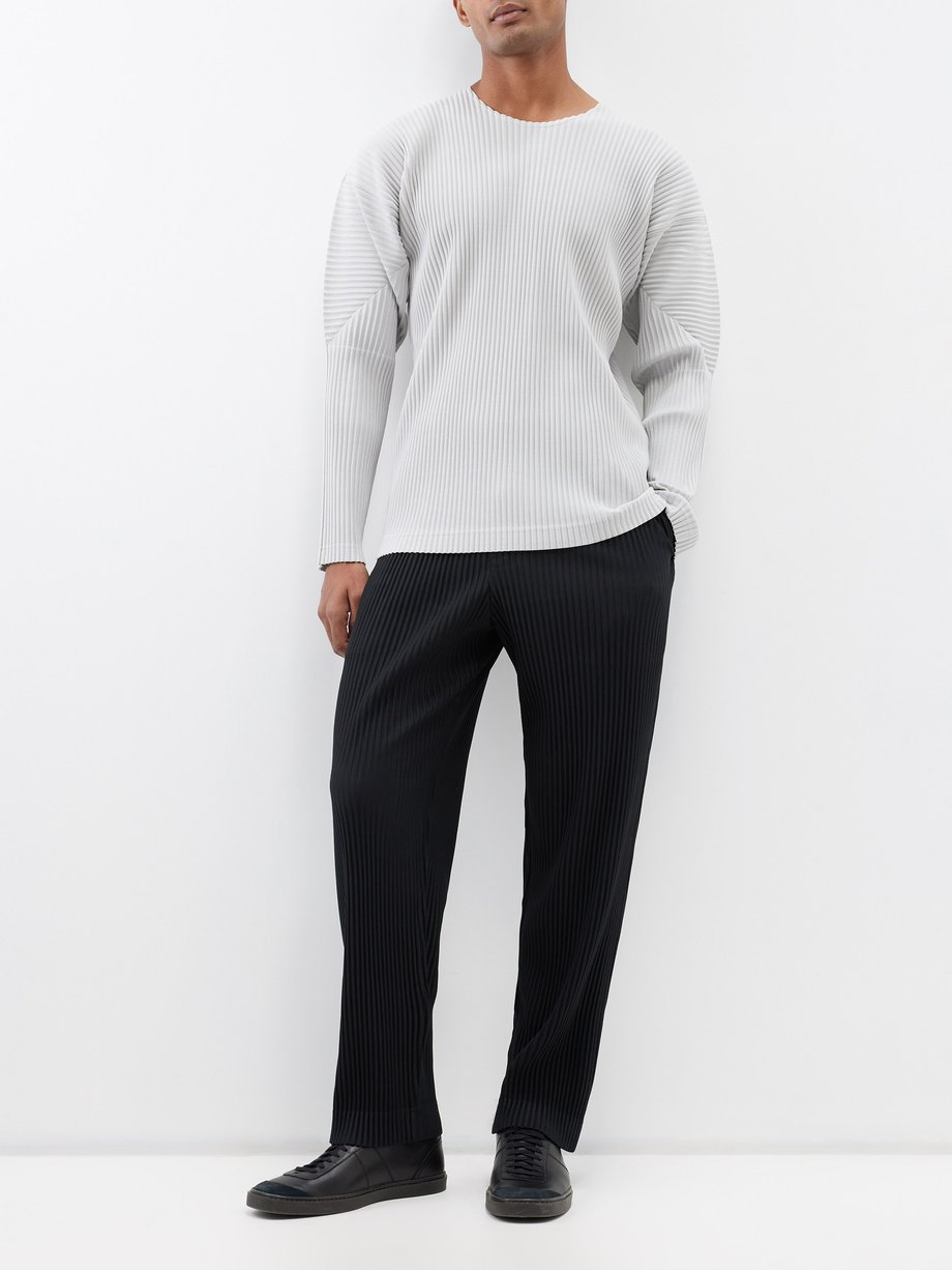 Grey Technical-pleated top | Homme Plissé Issey Miyake | MATCHES UK