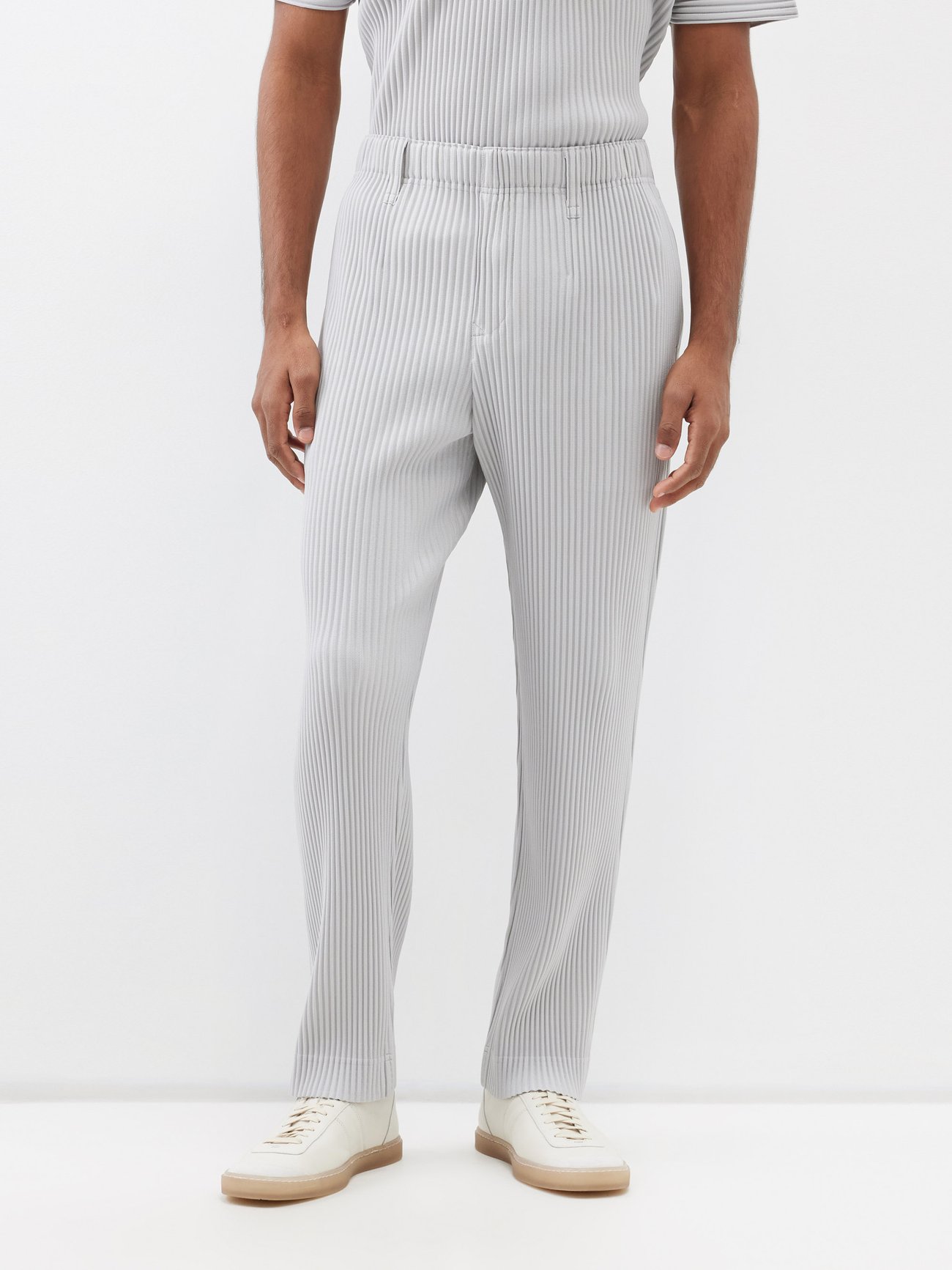 Grey Basics pleated suit trousers | Homme Plissé Issey Miyake