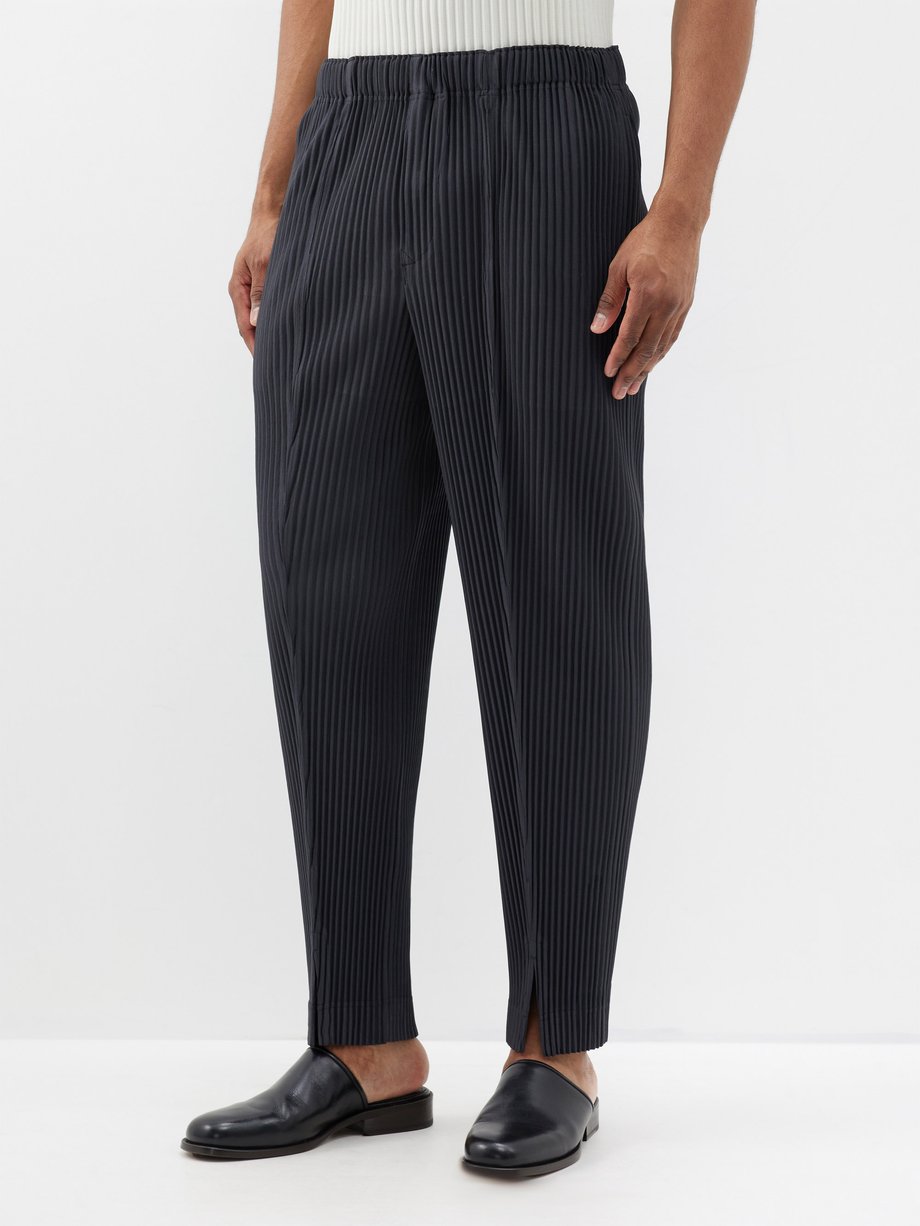 Straight Pleat-Front Trousers-TB4724