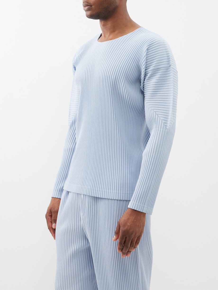 Blue Technical-pleated top | Homme Plissé Issey Miyake | MATCHES US