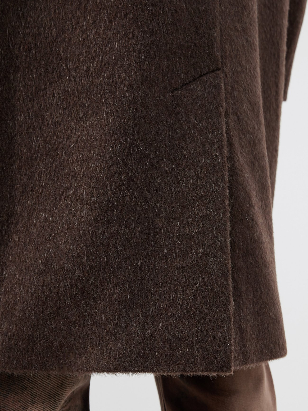 Brown Esco brushed wool-blend coat | Séfr | MATCHES UK