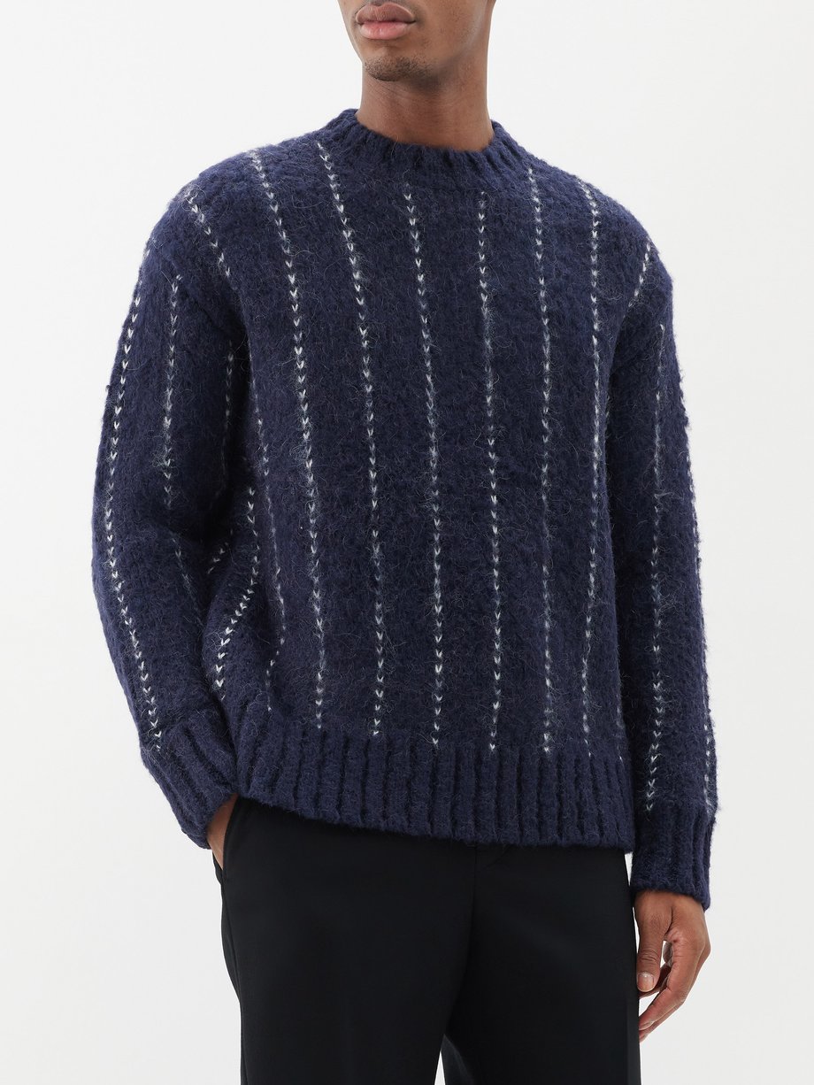 Striped jacquard-knit sweater video