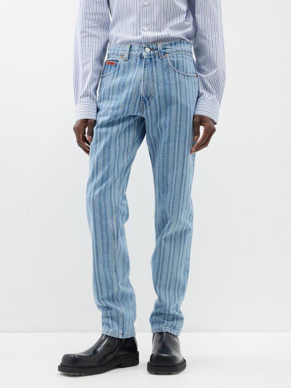 Non Stock 1920s Waist Overall Wabash Stripe Jeans Retro Men's Work Pants  Indigo | eBay