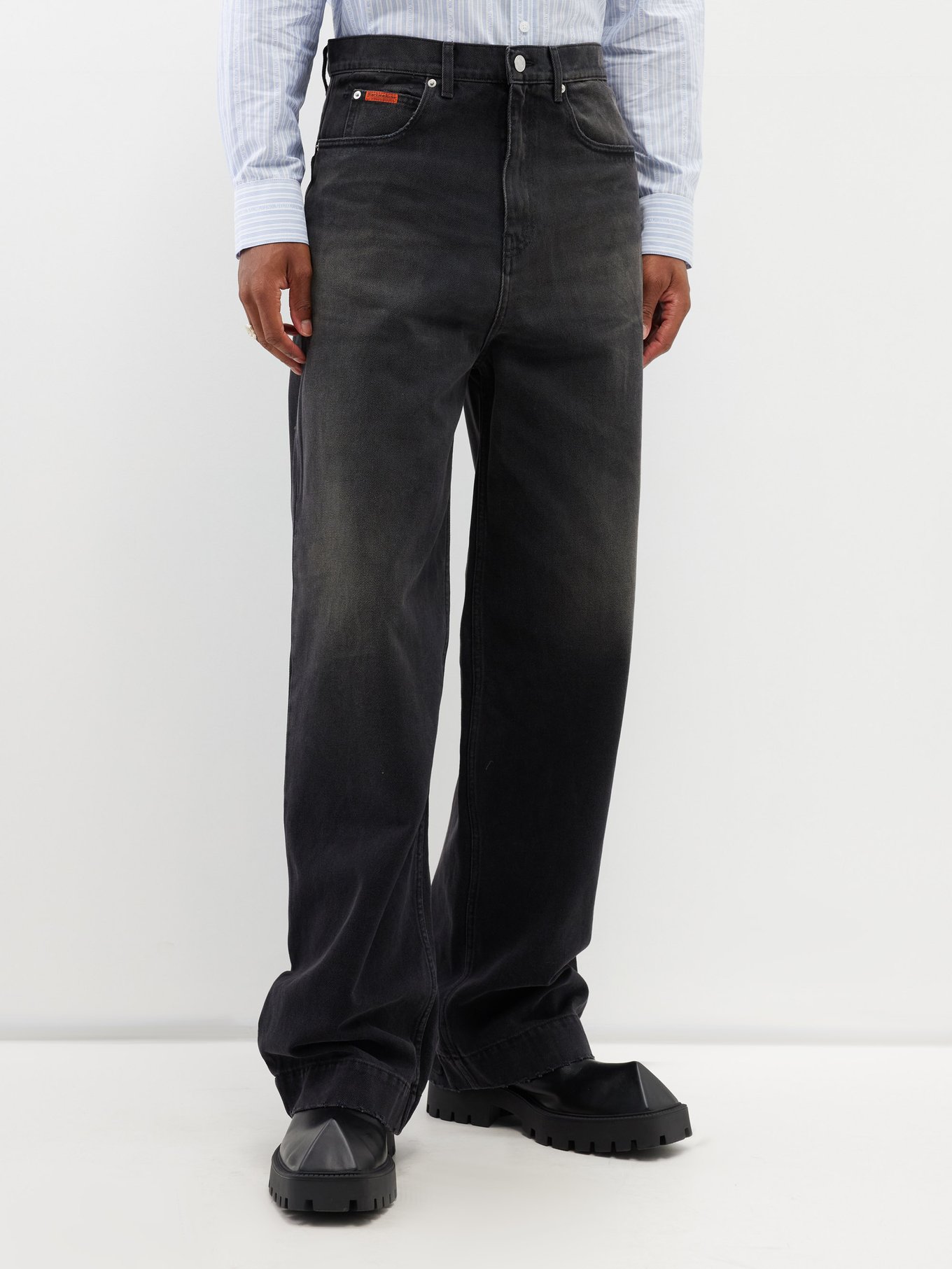 CASABLANCA Straight-Leg Logo-Jacquard Jeans for Men