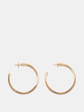 Viltier Rayon XL 18kt gold hoop earrings