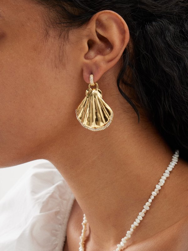 By Alona Gila 18kt gold-plated earrings
