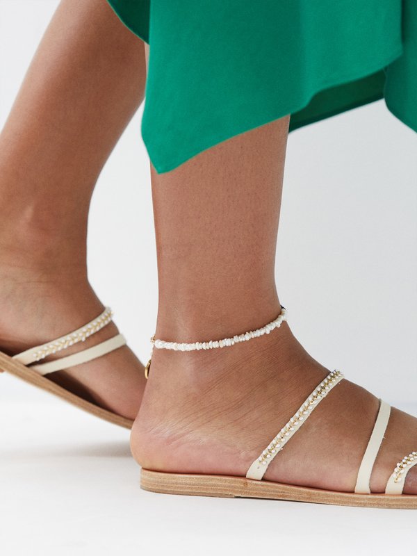 By Alona Avery pearl & 18kt gold-plated anklet