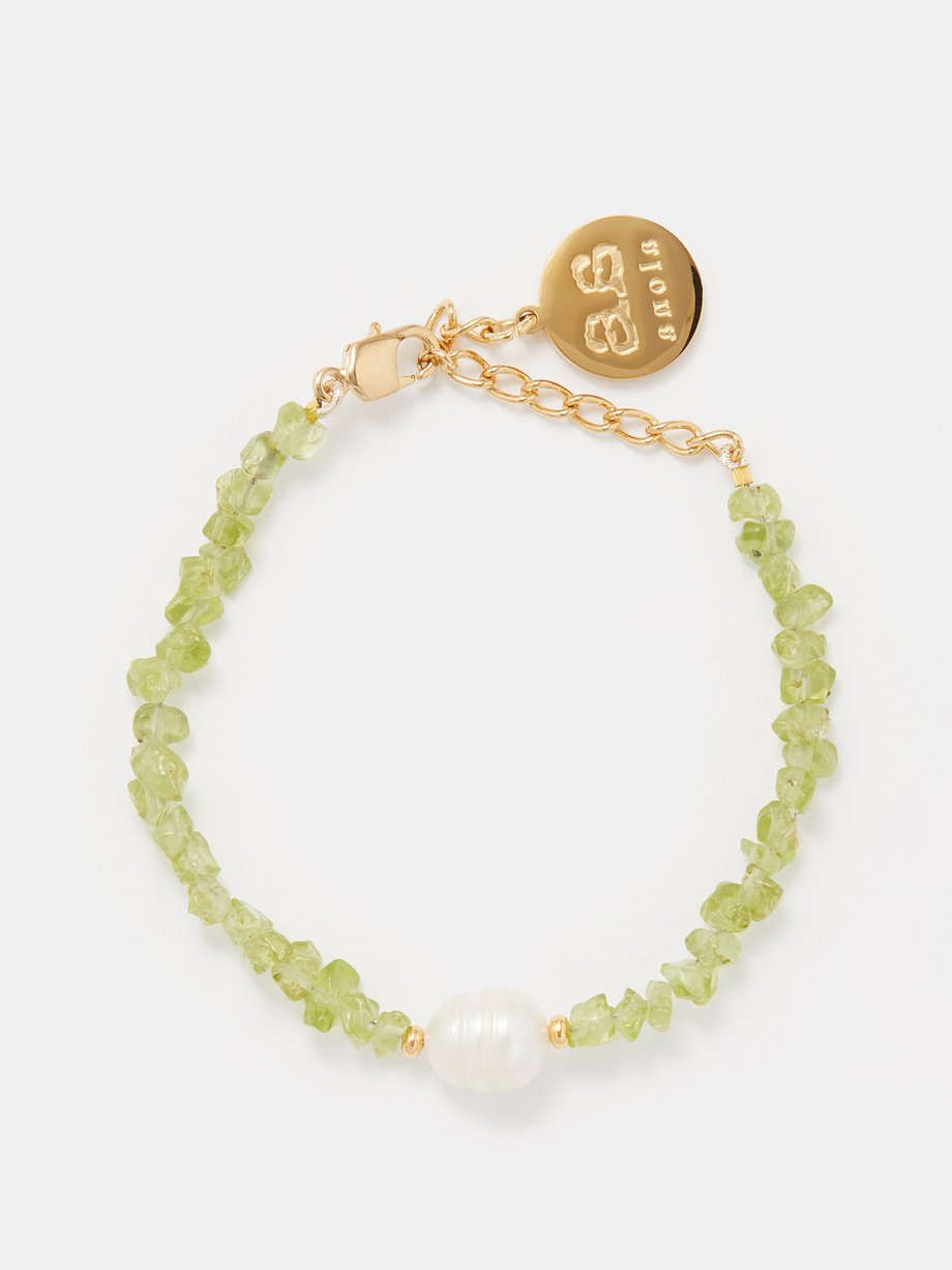 Gold Willow peridot & 18kt gold-plated bracelet | By Alona | MATCHES UK