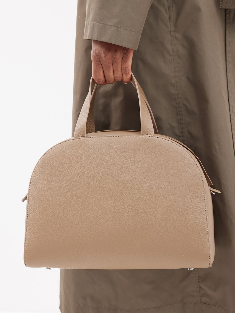 Beige Leather bowling bag, The Row