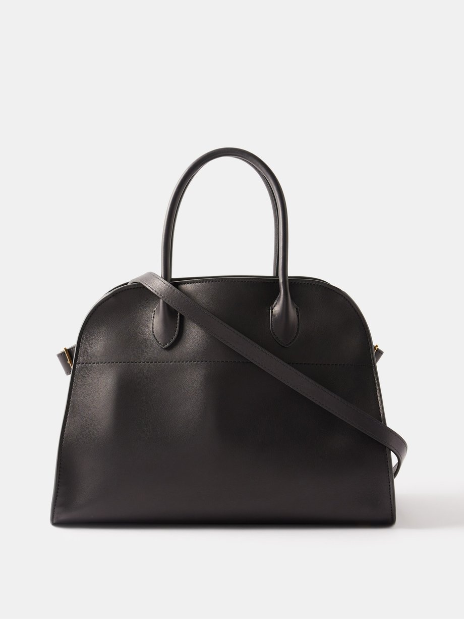 Black Margaux 12 leather handbag | The Row | MATCHES UK