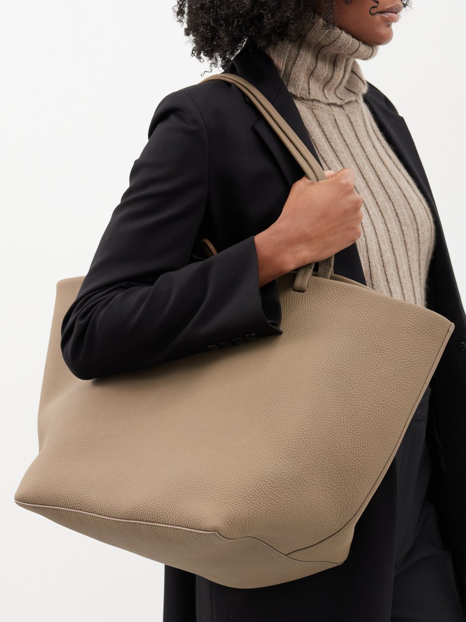 The Row The Row Park XL grained-leather tote bag Beige｜MATCHESFASHION ...