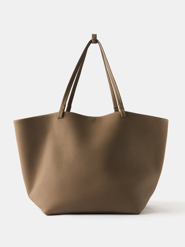 The Row XL E/W Park grained-leather tote bag