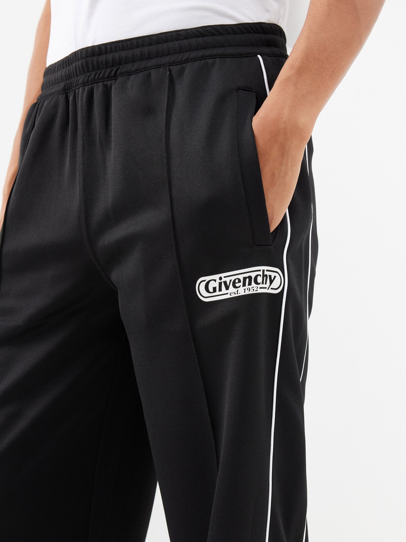 Black Logo-print jersey track pants, Givenchy