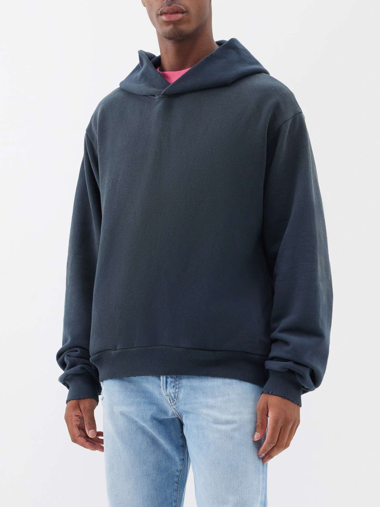 Black Franziska logo-print cotton-blend hoodie | Acne Studios ...