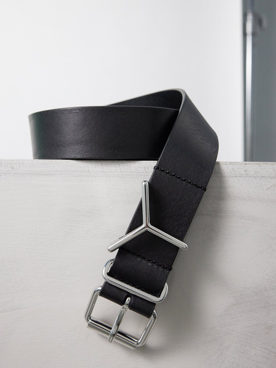 Black Y-plaque leather belt | Y/Project | MATCHESFASHION US