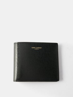 SAINT LAURENT - East/West Pebble-Grain Leather Bifold Wallet Saint Laurent