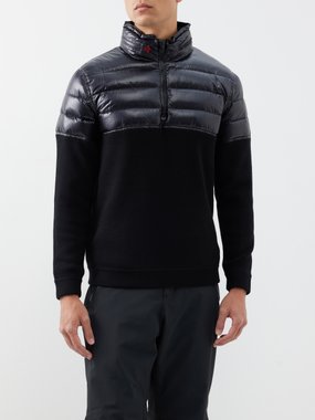 Perfect Moment Perfect Moment Ski Apres quilted-panel wool half-zip sweater