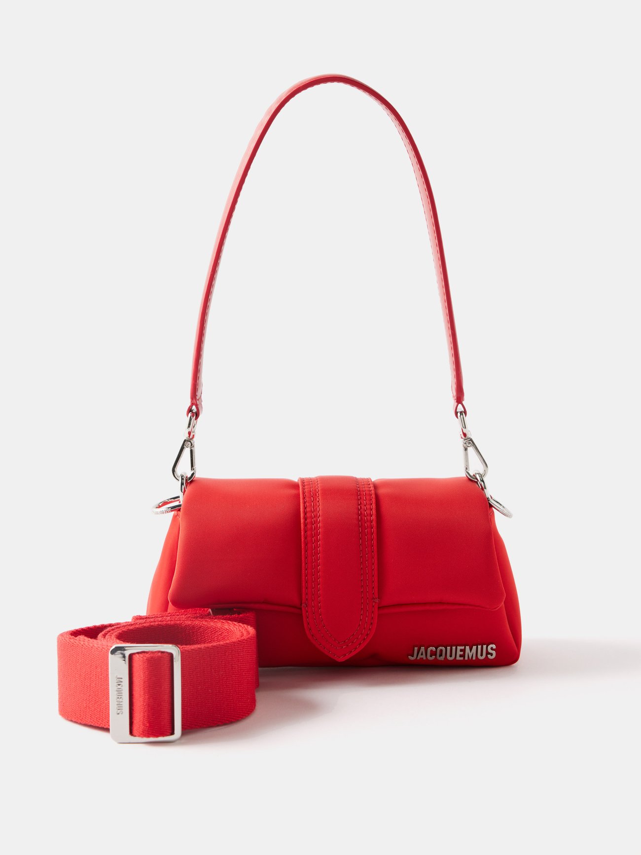 Red Bambimou small padded-nylon shoulder bag | Jacquemus ...
