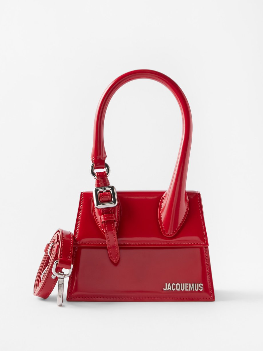 Red Chiquito medium patent-leather handbag, Jacquemus