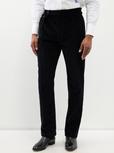 Latin trousers 1x pleat with velvet binding - Sasuel