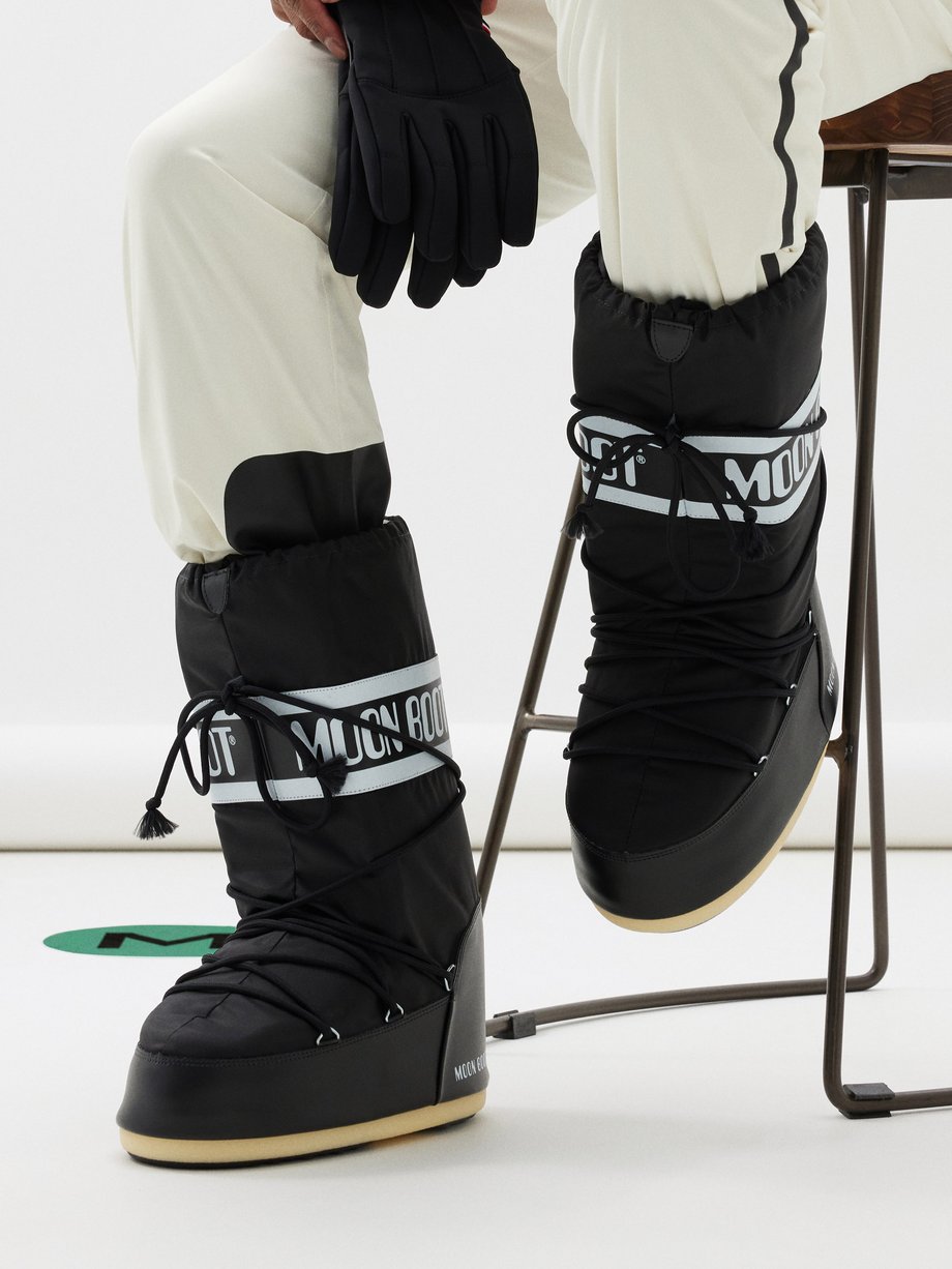 Moon Boot logo-print detail snow boots - Green