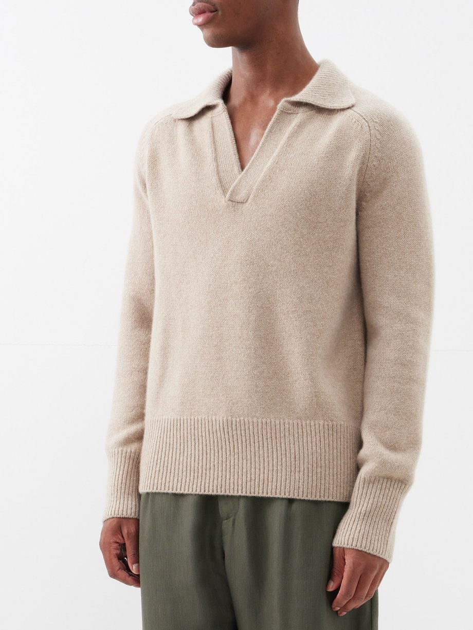 Arch4 (ARCH4) Mr Clifton Gate open-collar cashmere polo sweater