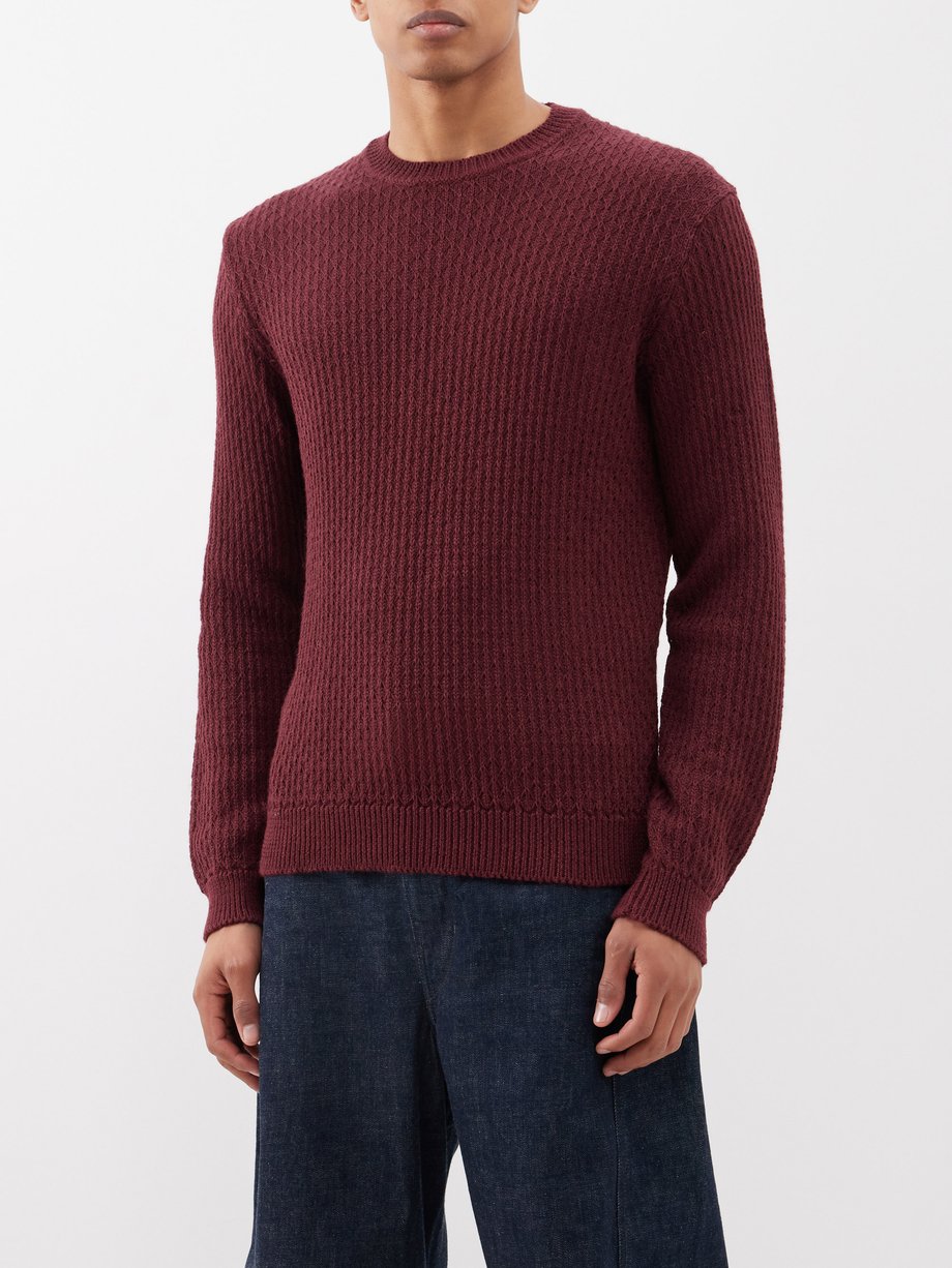 Burgundy Baby alpaca-blend sweater | Inis Meáin | MATCHESFASHION UK
