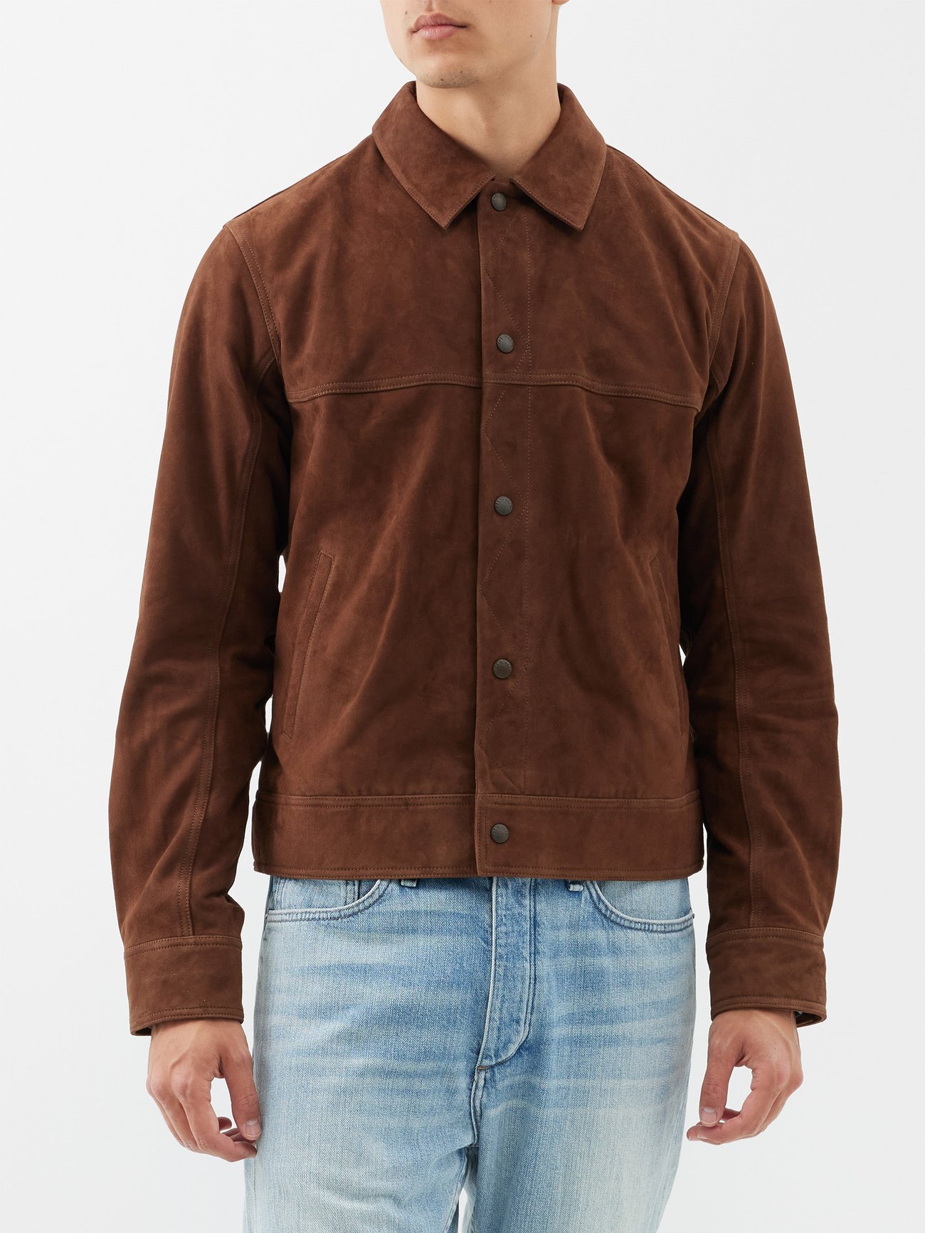 Rag & Bone, denim jacket with leather sleeves - Unique Designer Pieces