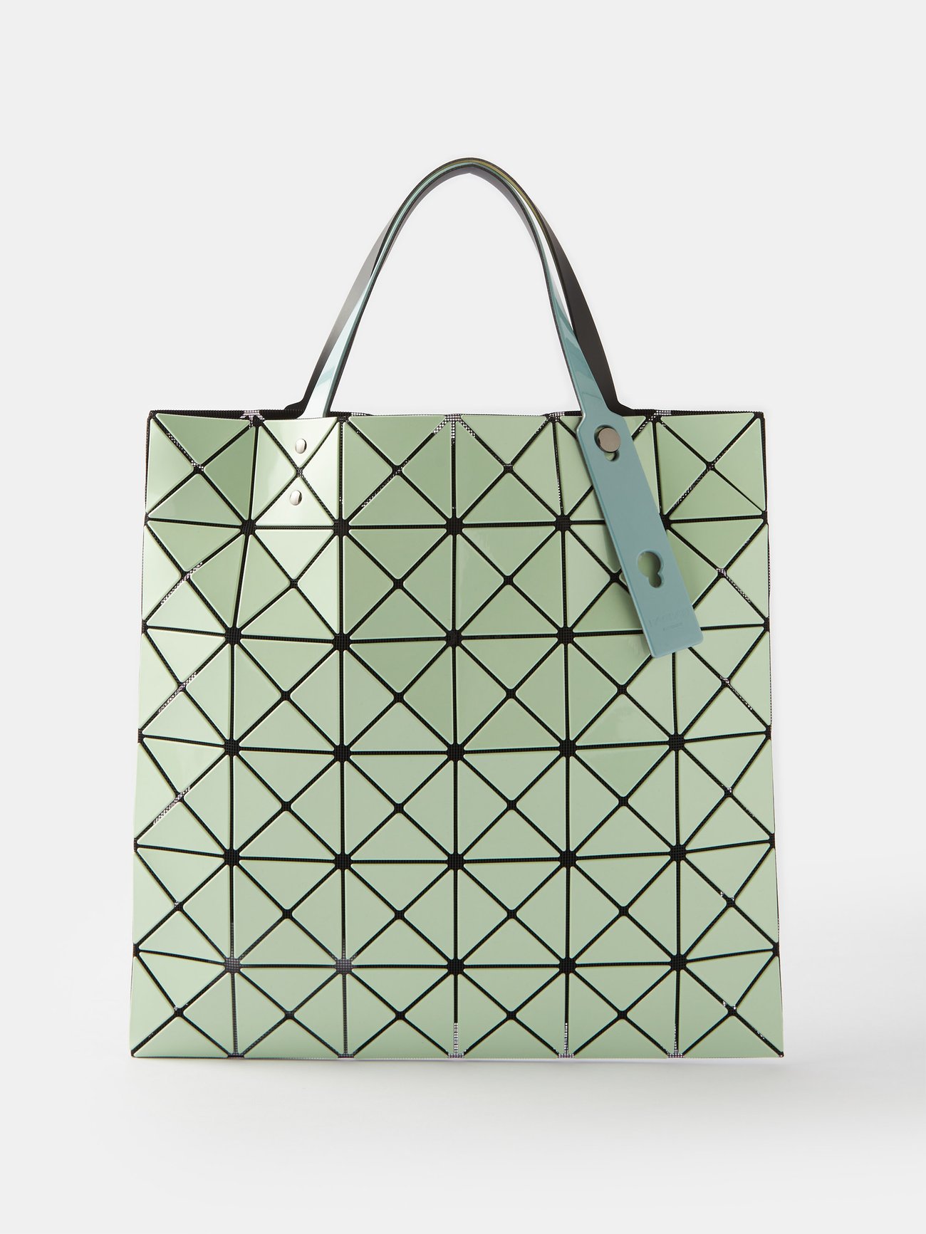 BAO BAO ISSEY MIYAKE Silver Lucent Geometric PVC Mesh Tote