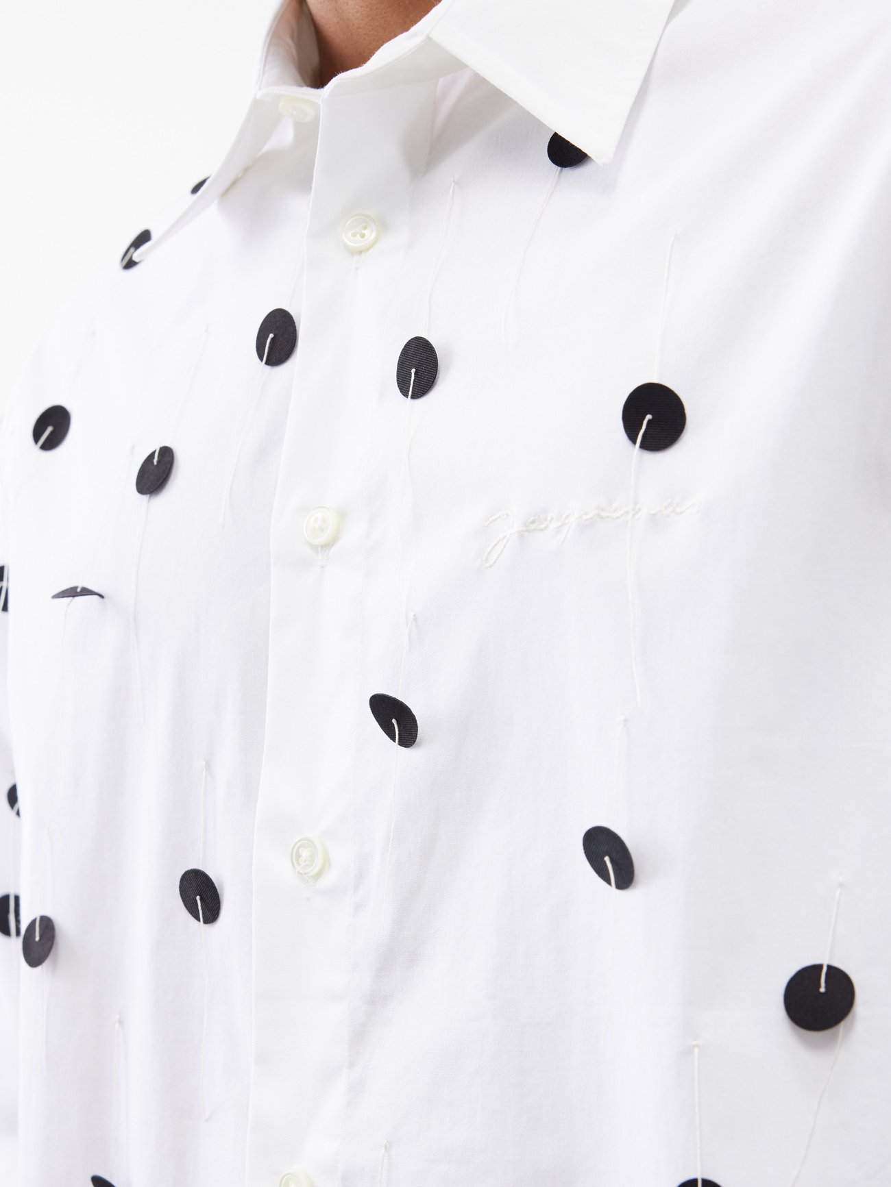 double dots polka dot pants jacquemus shirt