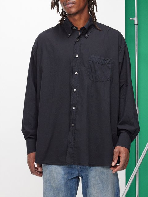 Black Borrowed BD cotton-voile shirt | Our Legacy | MATCHES UK