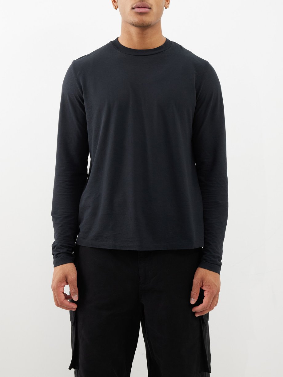 Black Hover cotton-jersey long-sleeve T-shirt | Our Legacy | MATCHES UK