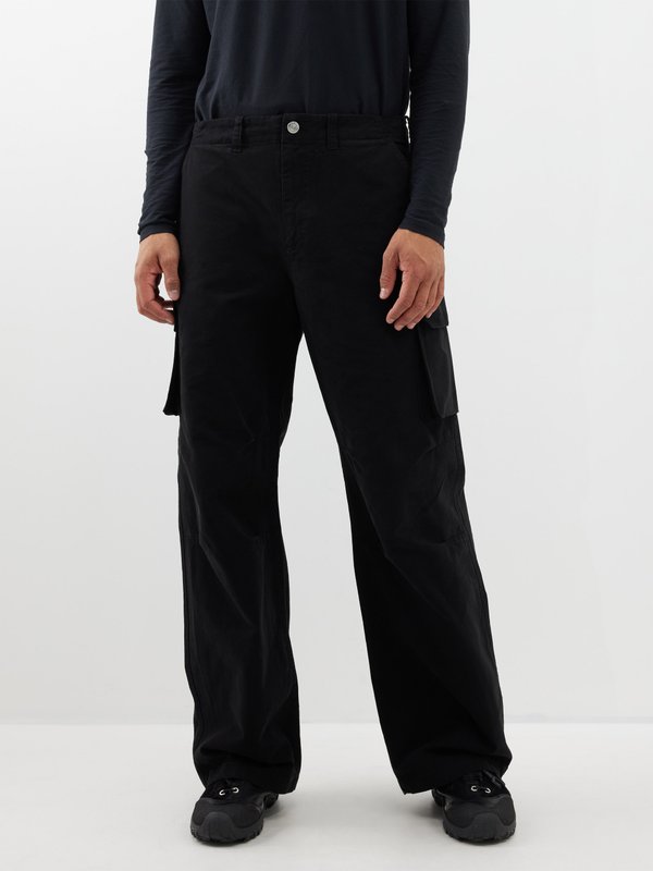 Black Mount cotton cargo trousers | Our Legacy | MATCHES UK