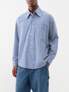 OUR LEGACY Our Legacy Coco 70s striped cotton-poplin shirt