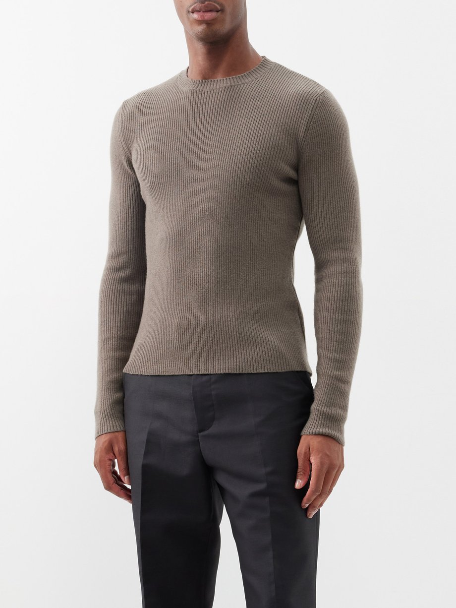 Olive Ribbed-knit wool sweater | Our Legacy | MATCHES UK