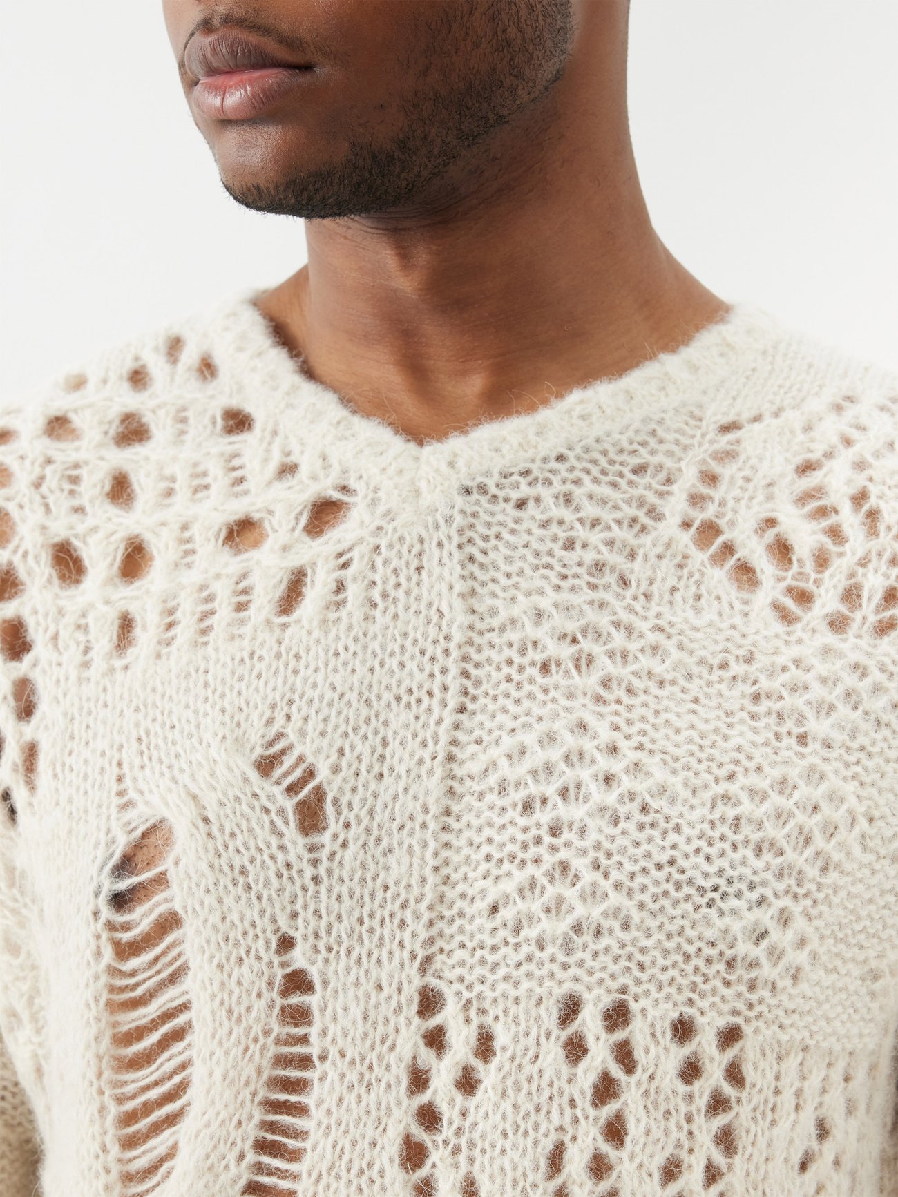 近鉄京都線 our legacy V-NECK CROCHET ニット AW23 サイズ44 - トップス