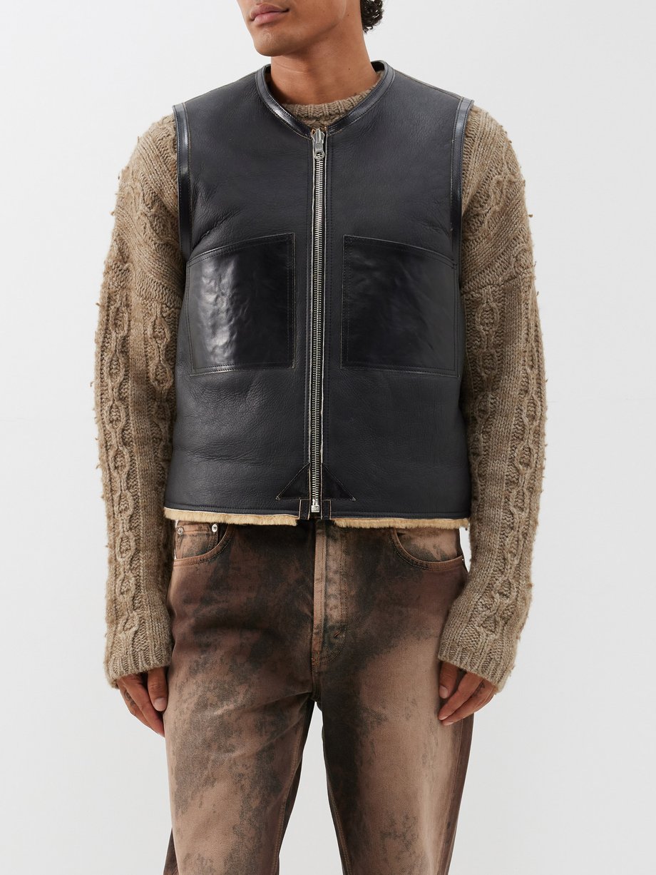 OUR LEGACY Our Legacy Reversible shearling vest Black｜MATCHESFASHION（マッ ...