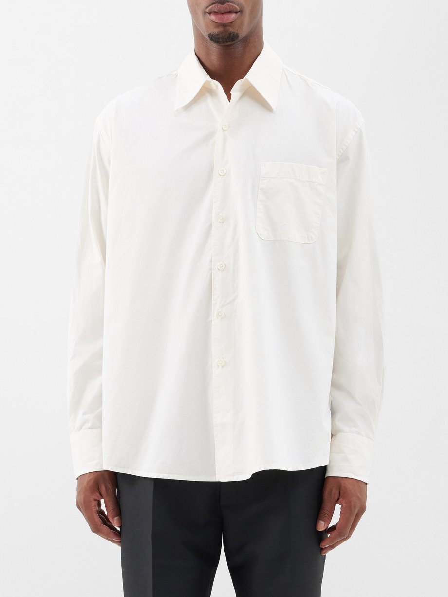 White Above cotton-poplin shirt | Our Legacy | MATCHES UK