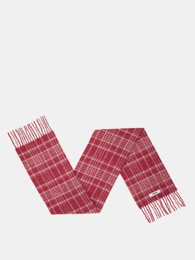 Jacquemus L'echarpe Carro Checked Wool-blend Scarf in Red for Men