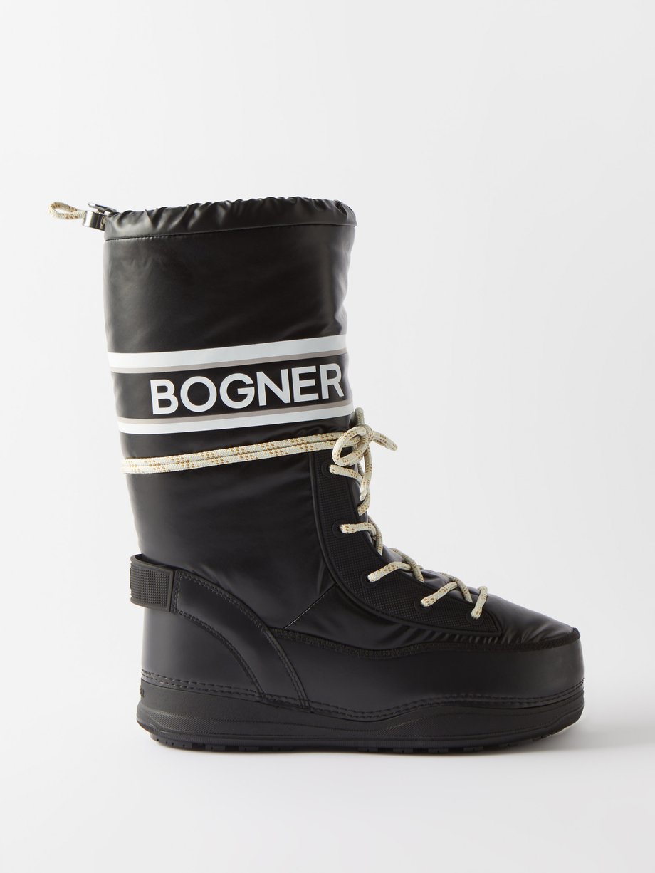 Black Les Arcs 1 PVC knee-high snow boots | Bogner | MATCHES UK